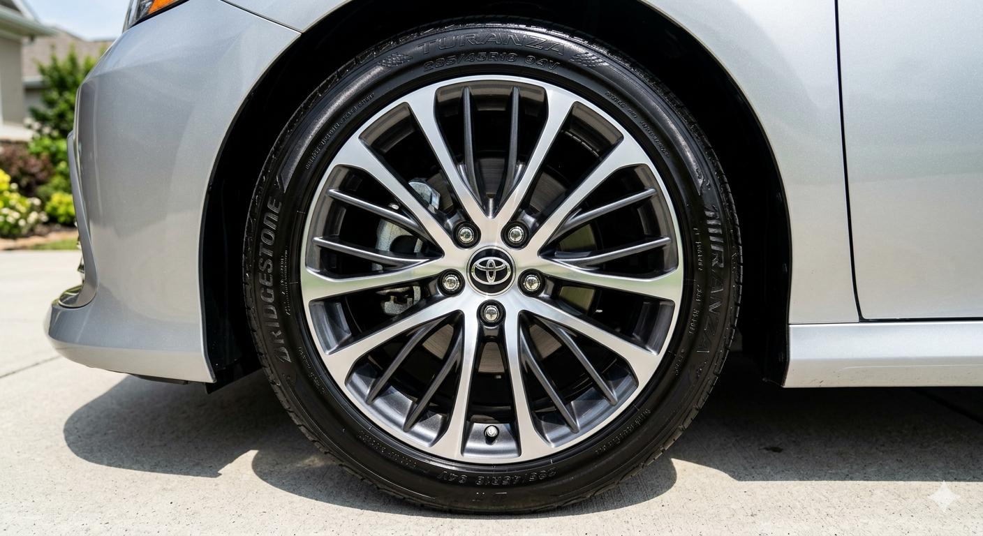 Wheels and tires cleaned and dressed